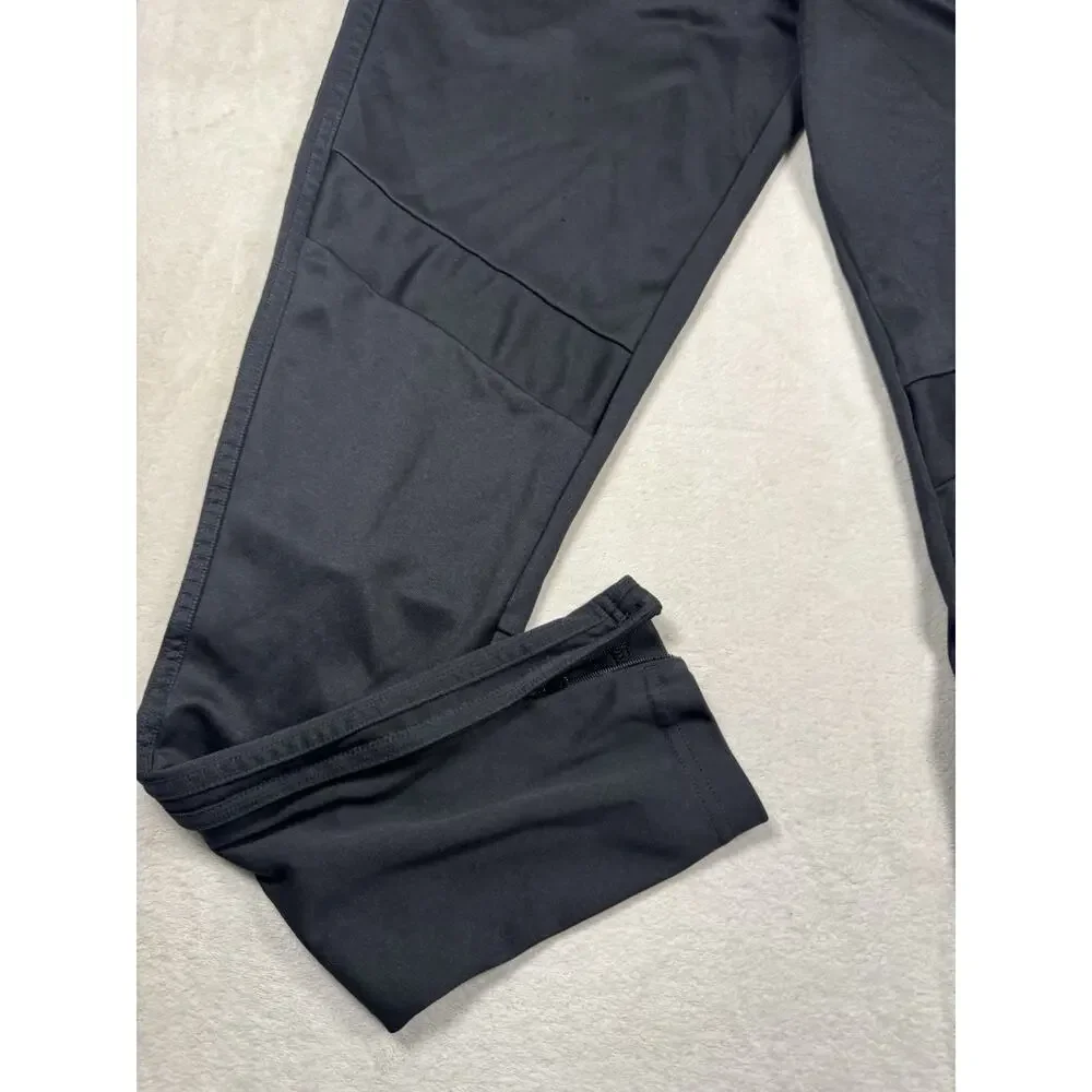 Adidas Men’s Medium Black Athletic Track Pants Zip Ankle Tapered Joggers